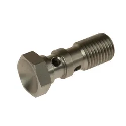 Motamec -4 AN 7/16 UNF 30mm Long Stainless Steel Twin Banjo Bolt Brake Fitting