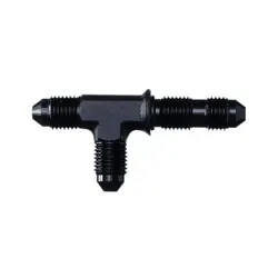 Motamec AN JIC -3 AN3 Bulkhead Tee On Run T-Piece Alloy Fitting Adapter Black