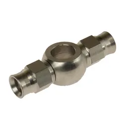 Motamec -3 AN 3/8 or M10 Twin Straight Stainless Steel Banjo Fitting