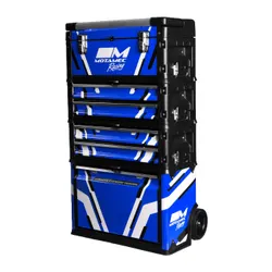 Motamec Racing BLUE Modular Tool Box Trolley Mobile Cart Cabinet Chest C41H