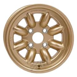 Revolution 8 Spoke Alloy Wheel 7x13 ET0 Gold Group 4 Fitting Escort Minilite Style
