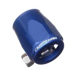 Motamec 15mm AN6 Fuel Hose Clamp End Finisher Hex Head Jubilee Alloy BLUE