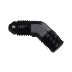 Motamec AN JIC -3 AN3 To 1/8" NPT 45 Degree Alloy Adapter Fitting Black