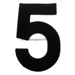 Motamec Motorsport Numbers Black 11" 280mm Vinyl Stickers Number No. 5 Five