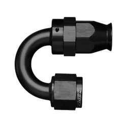 Motamec AN JIC -8 AN8 180 Degree Swivel Teflon PTFE Hose Fitting End Alloy Fuel Oil Black