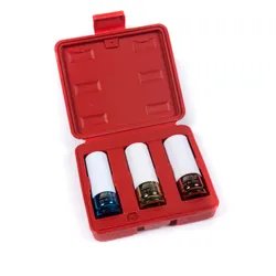 Motamec Alloy Wheel Nut Impact Socket Set Thin Wall 3pc 1/2 Sq Drive