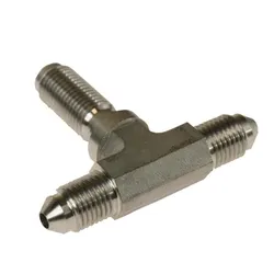 Motamec 3/8 UNF -3 AN Male to Male 3 Way Bulkhead Stainless Steel Brake Fitting Adaptor