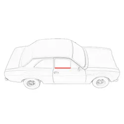 NEW For Ford Escort Mk1 2-Door Window Glass Seal Outer Rubber Replacement PAIR