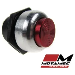 Motamec Racing Alloy Push Button Switch Red / Silver Surround