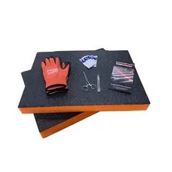 Motamec Shadow Foam Tool Insert Kit-Flight Case 530mmx380mmx70/50mm ORANGE