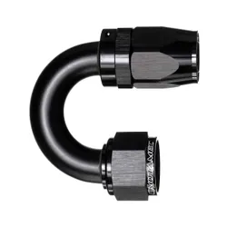 Motamec AN -12 AN12 JIC 180 Degree Swivel Hose End Alloy Fitting Oil Black