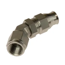 Motamec -4 AN 7/16 UNF Female 45 Degree Swivel Stainless Steel Brake Fitting