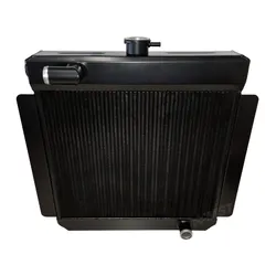 Escort Mk1 Mk2 Alloy Radiator Big Header 90 Degree Top Pinto - Black Aluminium