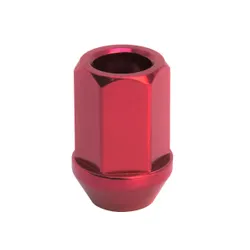 Escort Mk2 Alloy Red Wheel Nut M12 X 1.5mm - 60° seat - 19mm Hex - Aluminium