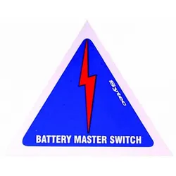 FSE Battery Earth Sticker For Master Switch MSA001