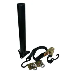Motamec Alloy Double Spare Wheel Carrier Post & Ratchet Strap Tie Down