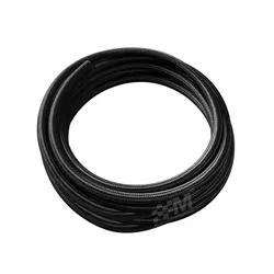 Motamec AN3 AN -3 PTFE Teflon Stainless Braided BLACK NYLON COVER Fuel Hose 1m