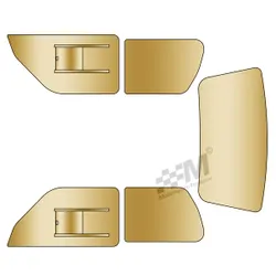 Peugeot 106 Series Two 2 Polycarbonate Window Kit Sliders TINTED Plastic Perspex