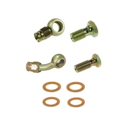 Motamec Hydraulic Handbrake Master Cylinder Fittings Kit -3 JIC Aeroquip Hose