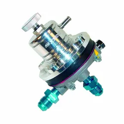 Sytec 1:1 Adjustable Motorsport Fuel Pressure Regulator 22-90Psi JIC6-JIC6 Silver MSV003S