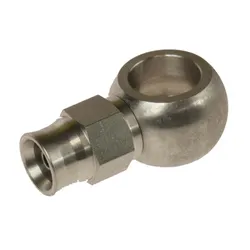 Motamec -3 AN - 7/16 Short Neck Straight Stainless Steel Banjo Fitting