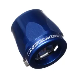 Motamec 30mm AN16 Fuel Hose Clamp End Finisher Hex Head Jubilee Alloy BLUE
