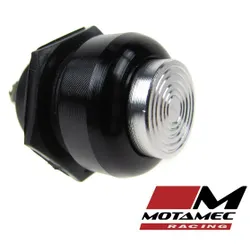 Motamec Racing Alloy Push Button Switch Silver / Black Surround