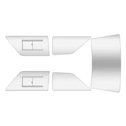 Escort Mk2 - 5 Piece Polycarbonate Window Kit with Sliders - Clear