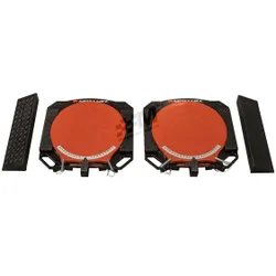 Motamec Alloy Wheel Steering Turntables Aluminium Turn Plates 2Tonne PAIR & Ramps