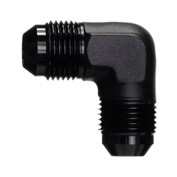 Motamec AN JIC -8 to AN JIC -8 AN8 Flare Union 90 Degree Adapter Alloy Fitting Black