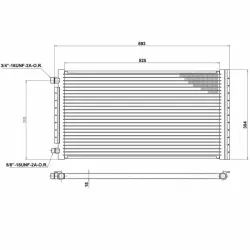 AC Condenser Radiator 593 x 304mm