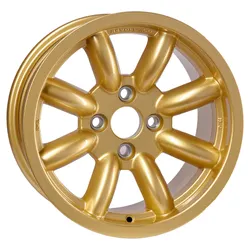 Revolution 8 Spoke Alloy Wheel 8x15 ET0 Gold Group 4 Fitting Minilite Style