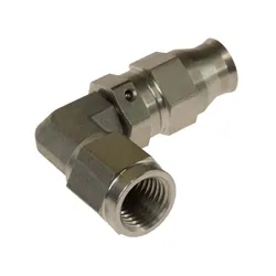 Motamec -4 AN 7/16 UNF Female 90 Degree Swivel Stainless Steel Brake Fitting