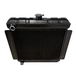 Escort Mk1 Mk2 Alloy Radiator Classic Header Ford Zetec Engine - Black Aluminium