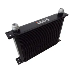 Motamec Oil Cooler 25 Row - 235mm Matrix -12 AN JIC - Black Alloy