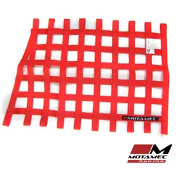 Motamec Racing Driver Window Net Angled Quarterlight RED