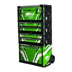 Motamec Racing GREEN Modular Tool Box Trolley Mobile Cart Cabinet Chest C41H