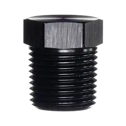 Motamec 3/8" NPT Hex Head Pipe Plug Alloy Fitting Alloy Oil Fuel Black
