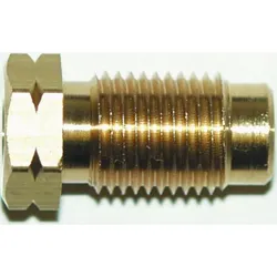 Automec Brake Pipe Brass Union Fitting Male M10x1mm 3/16 pipe