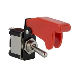 12v 30 Amp On/Off Switch With Aircraft Cover RACE - RED