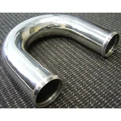 76mm Outside Diameter OD Alloy Aluminium Tube 180 Degree Bend Beaded