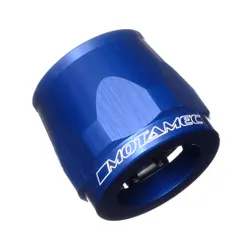 Motamec 28mm AN14 Fuel Hose Clamp End Finisher Hex Head Jubilee Alloy BLUE