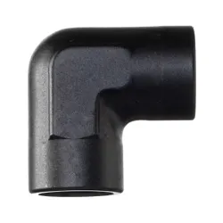 Motamec 3/8" NPT 90 Degree Female to Female Elbow Alloy Adapter Fitting Black