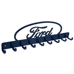 Classic For Ford Blue Oval Wall Car Key Hanger / Hook Mount