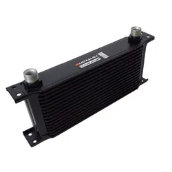 Motamec Oil Cooler 16 Row - 235mm Matrix - 5/8 BSP - Black Alloy