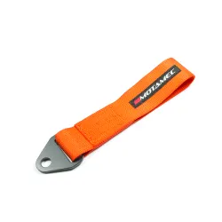 Motamec Racing MSA ORANGE Tow Strap Webbing Towing Hoop for Race Rally Track Car