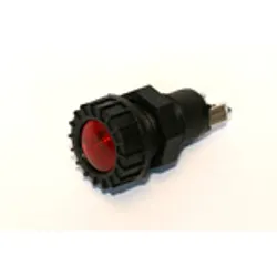 Red Large Face Warning Light - 12v, 2w Removable Bulb