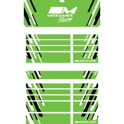 Motamec PRO94 Tool Chest Racing Green Magnetic Sticker Decal Set