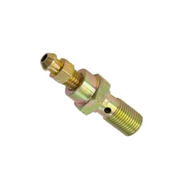 Motamec Brake Fitting Banjo Bolt with Bleed Nipple 3/8 UNF x 20mm Long