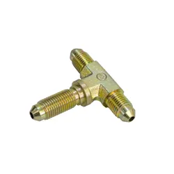 Motamec Brake Fitting Bulkhead 3 Way T Piece Adaptor - Male 3/8 UNF Equal -3 JIC